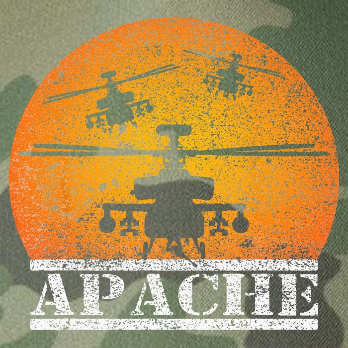 Apache Helicopter AH64 Attack Helicopters Pilot Sunset Legacy Tie Dye Trucker Hat