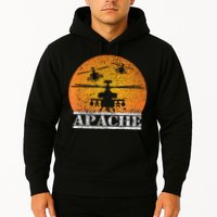 Apache Helicopter AH64 Attack Helicopters Pilot Sunset Hoodie