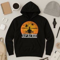 Apache Helicopter AH64 Attack Helicopters Pilot Sunset Hoodie