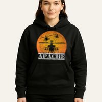 Apache Helicopter AH64 Attack Helicopters Pilot Sunset Hoodie