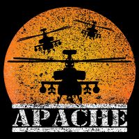 Apache Helicopter AH64 Attack Helicopters Pilot Sunset Hoodie