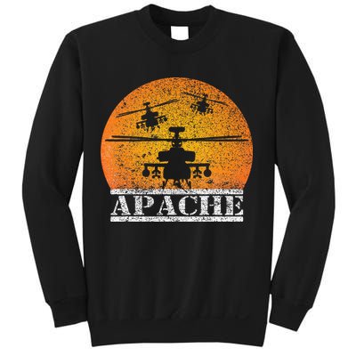 Apache Helicopter AH64 Attack Helicopters Pilot Sunset Sweatshirt