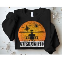 Apache Helicopter AH64 Attack Helicopters Pilot Sunset Sweatshirt