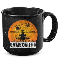 Apache Helicopter AH64 Attack Helicopters Pilot Sunset 15oz Campfire Ceramic Mug