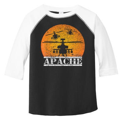 Apache Helicopter AH64 Attack Helicopters Pilot Sunset Toddler Fine Jersey T-Shirt