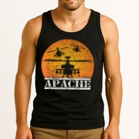 Apache Helicopter AH64 Attack Helicopters Pilot Sunset Tank Top