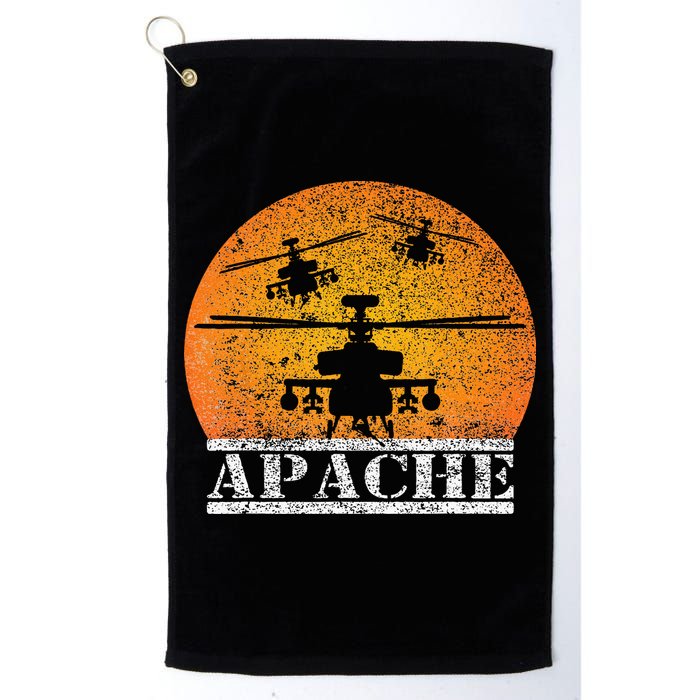 Apache Helicopter AH64 Attack Helicopters Pilot Sunset Golf Towel