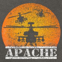 Apache Helicopter AH64 Attack Helicopters Pilot Sunset Cotton Canvas Backpack