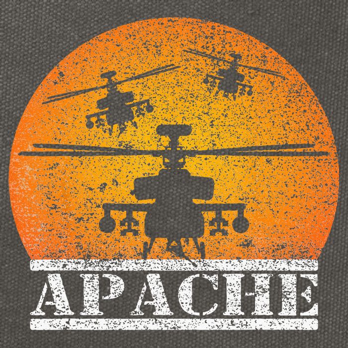 Apache Helicopter AH64 Attack Helicopters Pilot Sunset Cotton Canvas Backpack