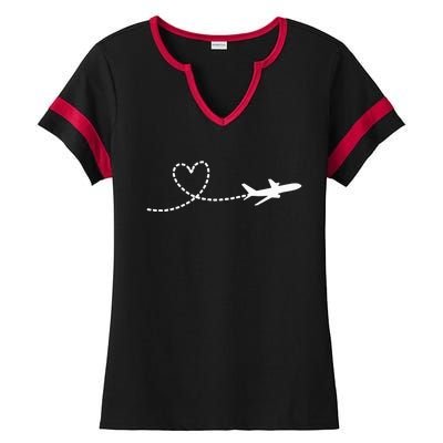 Airplane Hear Ladies Halftime Notch Neck Tee