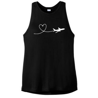 Airplane Hear Ladies PosiCharge Tri-Blend Wicking Tank