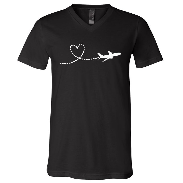 Airplane Hear V-Neck T-Shirt