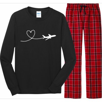 Airplane Hear Long Sleeve Pajama Set