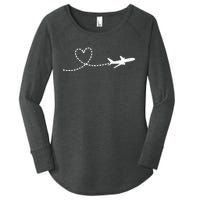 Airplane Hear Women's Perfect Tri Tunic Long Sleeve Shirt