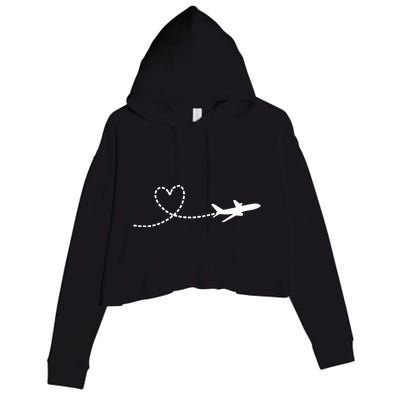 Airplane Hear Crop Fleece Hoodie