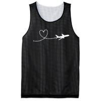 Airplane Hear Mesh Reversible Basketball Jersey Tank