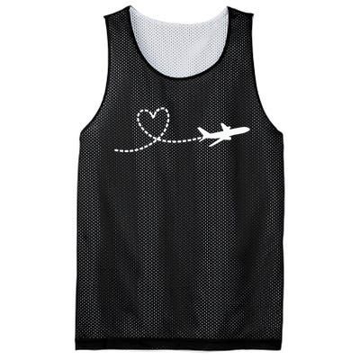 Airplane Hear Mesh Reversible Basketball Jersey Tank