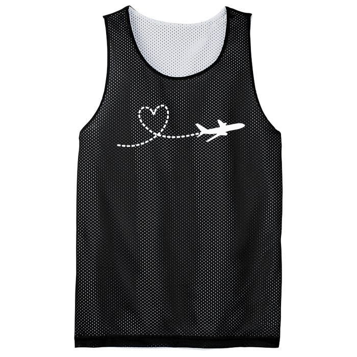 Airplane Hear Mesh Reversible Basketball Jersey Tank