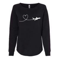 Airplane Hear Womens California Wash Sweatshirt