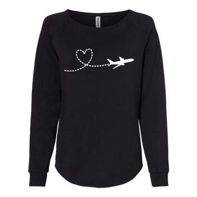 Airplane Hear Womens California Wash Sweatshirt