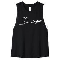 Airplane Hear Women's Racerback Cropped Tank