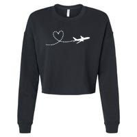 Airplane Hear Cropped Pullover Crew