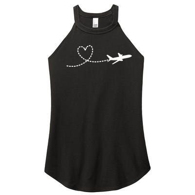 Airplane Hear Women's Perfect Tri Rocker Tank