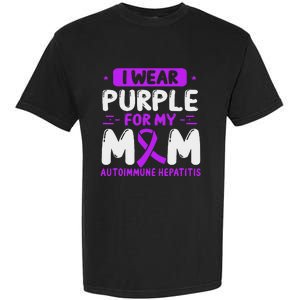 Autoimmune Hepatitis Awareness Mom Purple Ribbon Mama Mother Garment-Dyed Heavyweight T-Shirt