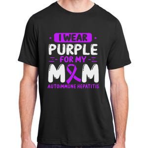 Autoimmune Hepatitis Awareness Mom Purple Ribbon Mama Mother Adult ChromaSoft Performance T-Shirt