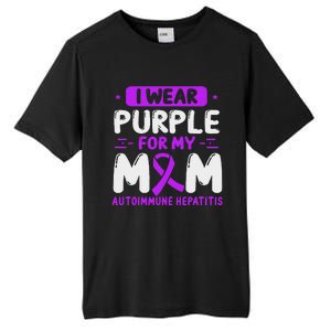 Autoimmune Hepatitis Awareness Mom Purple Ribbon Mama Mother Tall Fusion ChromaSoft Performance T-Shirt