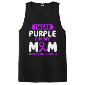 Autoimmune Hepatitis Awareness Mom Purple Ribbon Mama Mother PosiCharge Competitor Tank