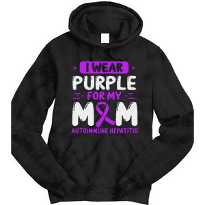 Autoimmune Hepatitis Awareness Mom Purple Ribbon Mama Mother Tie Dye Hoodie