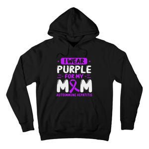 Autoimmune Hepatitis Awareness Mom Purple Ribbon Mama Mother Tall Hoodie