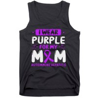 Autoimmune Hepatitis Awareness Mom Purple Ribbon Mama Mother Tank Top