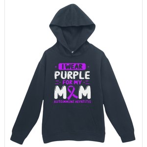 Autoimmune Hepatitis Awareness Mom Purple Ribbon Mama Mother Urban Pullover Hoodie