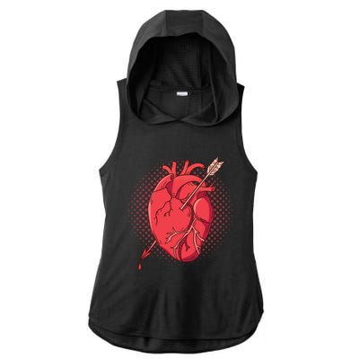 Anatomical Heart Arrow Anatomy Valentine Love Meme Nurse Funny Gift Ladies PosiCharge Tri-Blend Wicking Draft Hoodie Tank