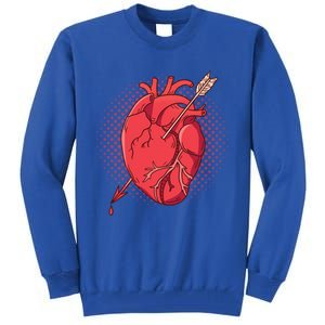 Anatomical Heart Arrow Anatomy Valentine Love Meme Nurse Funny Gift Tall Sweatshirt