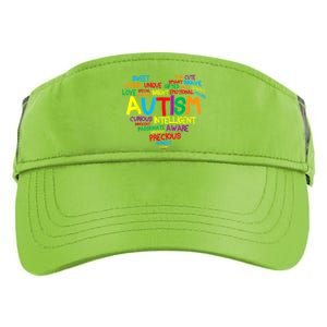 Autism Heart Autism Awareness Proud Autism Mom Family Gift Adult Drive Performance Visor