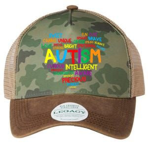 Autism Heart Autism Awareness Proud Autism Mom Family Gift Legacy Tie Dye Trucker Hat