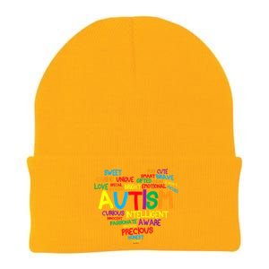 Autism Heart Autism Awareness Proud Autism Mom Family Gift Knit Cap Winter Beanie