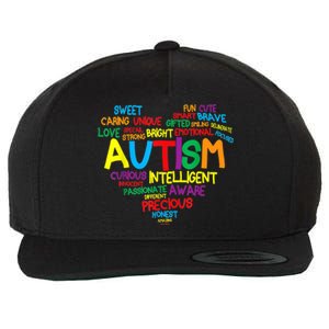 Autism Heart Autism Awareness Proud Autism Mom Family Gift Wool Snapback Cap