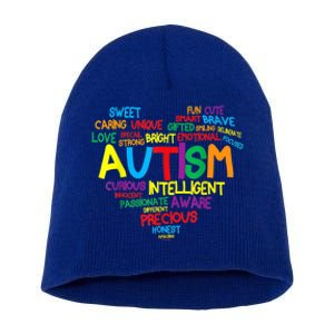 Autism Heart Autism Awareness Proud Autism Mom Family Gift Short Acrylic Beanie