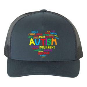 Autism Heart Autism Awareness Proud Autism Mom Family Gift Yupoong Adult 5-Panel Trucker Hat