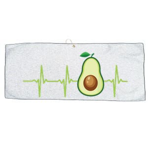 Avocado Heartbeat Avocado Gift Vegan Women Large Microfiber Waffle Golf Towel