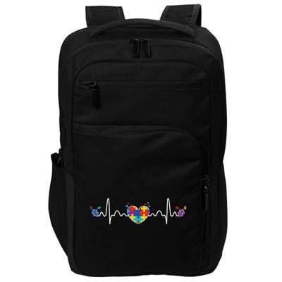 Autism Heartbeat Autistic Awareness Fighter Special Needs Impact Tech Backpack