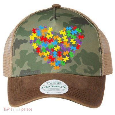 Autism Heart Autism puzzle proud Autism Mom Legacy Tie Dye Trucker Hat