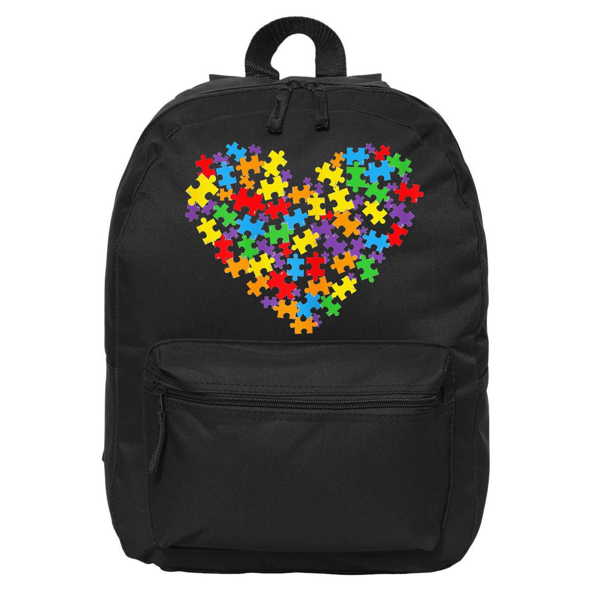 Autism Heart Autism puzzle proud Autism Mom 16 in Basic Backpack