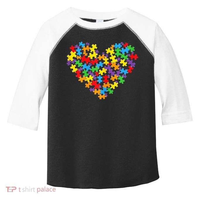 Autism Heart Autism puzzle proud Autism Mom Toddler Fine Jersey T-Shirt