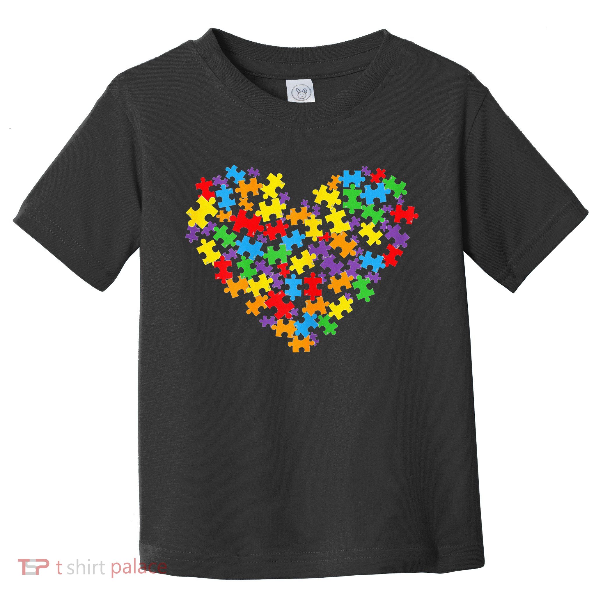 Autism Heart Autism puzzle proud Autism Mom Toddler T-Shirt