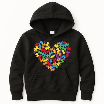 Autism Heart Autism puzzle proud Autism Mom Kids Hoodie
